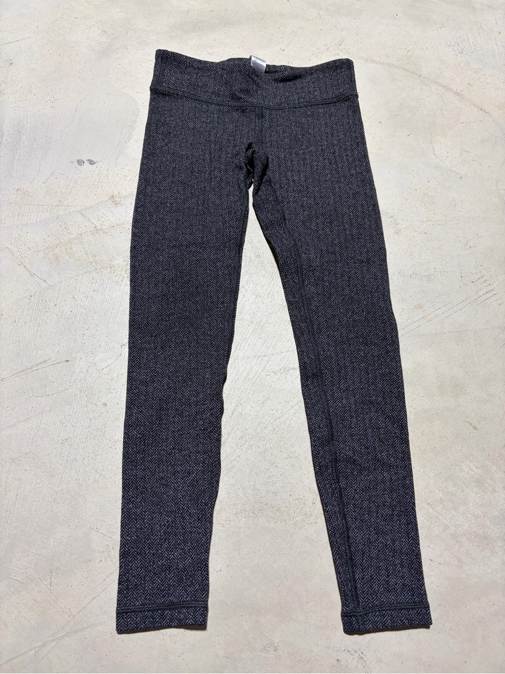 Ivivva Girls Charcoal Herringbone Knit Leggings 7